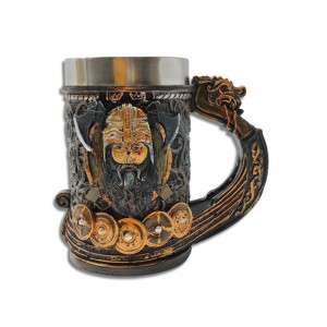 CANECA MEDIEVAL MODELO VIKING EM RESINA E INOX 600ML  REF: 1198B CANECA MEDIEVAL MODELO VIKING EM RESINA E INOX 600ML  REF: 1198B