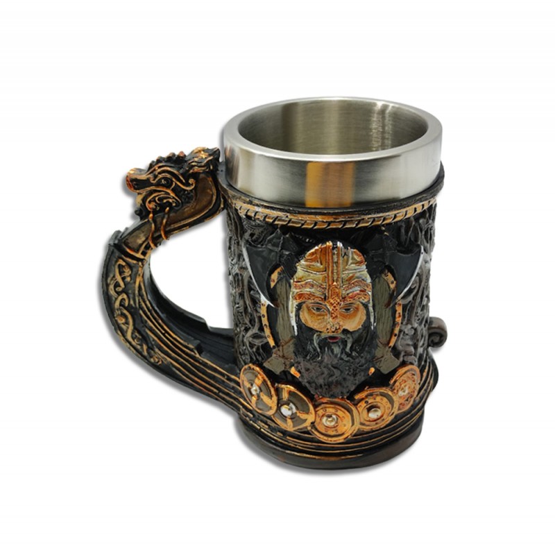 CANECA MEDIEVAL MODELO VIKING EM RESINA E INOX 600ML REF: 1198B CANECA MEDIEVAL MODELO VIKING EM RESINA E INOX 600ML REF: 1198B