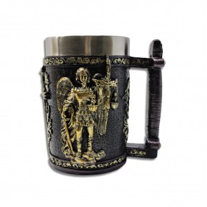 CANECA MEDIEVAL MODELO DEUSA DIKÉ EM RESINA E INOX 400ML  REF: 220044B CANECA MEDIEVAL MODELO DEUSA DIKÉ EM RESINA E INOX 400ML  REF: 220044B
