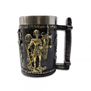 CANECA MEDIEVAL MODELO DEUSA DIKÉ EM RESINA E INOX 400ML REF: 220044B CANECA MEDIEVAL MODELO DEUSA DIKÉ EM RESINA E INOX 400ML REF: 220044B