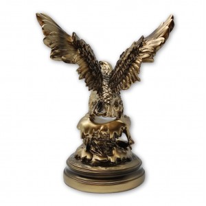 ENFEITE DECORATIVO MODELO ÁGUIA EM RESINA  REF: AP53159