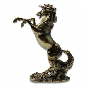ENFEITE DECORATIVO MODELO CAVALO EM RESINA  REF: AP53030