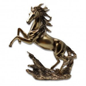 ENFEITE DECORATIVO MODELO CAVALO EM RESINA  REF: AP53064