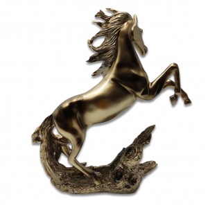 ENFEITE DECORATIVO MODELO CAVALO EM RESINA  REF: AP53064