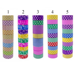 PACOTE DE FITAS ADESIVASCOM 6 UNIDADES COLORIDAS  REF: AP3934