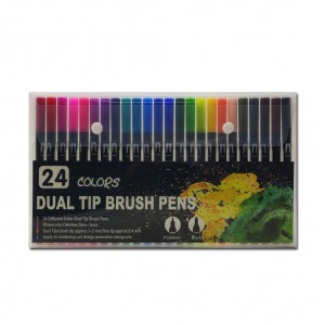 CANETA DE PONTA DUPLA POROSA COM 24 PEÇAS  REF: APPP8B24 CANETA DE PONTA DUPLA POROSA COM 24 PEÇAS  REF: APPP8B24