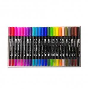 CANETA DE PONTA DUPLA POROSA COM 24 PEÇAS  REF: APPP8B24 CANETA DE PONTA DUPLA POROSA COM 24 PEÇAS  REF: APPP8B24