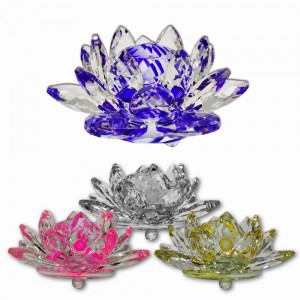 FLOR DE LÓTUS DECORATIVA EM VIDRO 10CM REF: AP7814T-40 FLOR DE LÓTUS DECORATIVA EM VIDRO 10CM REF: AP7814T-40