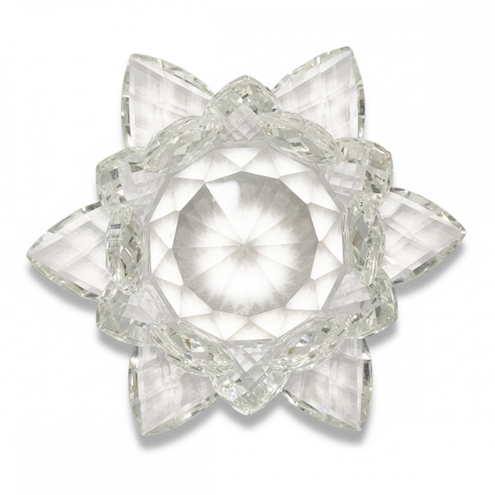 FLOR DE LÓTUS DECORATIVA EM VIDRO 10CM REF: AP7814T-40