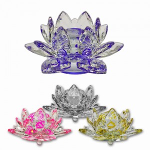 FLOR DE LÓTUS DECORATIVA EM VIDRO 13CM REF: AP7814T-60 FLOR DE LÓTUS DECORATIVA EM VIDRO 13CM REF: AP7814T-60