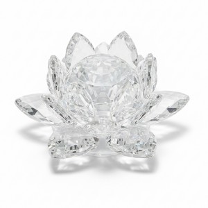 FLOR DE LÓTUS DECORATIVA EM VIDRO 13CM REF: AP7814T-60 FLOR DE LÓTUS DECORATIVA EM VIDRO 13CM REF: AP7814T-60