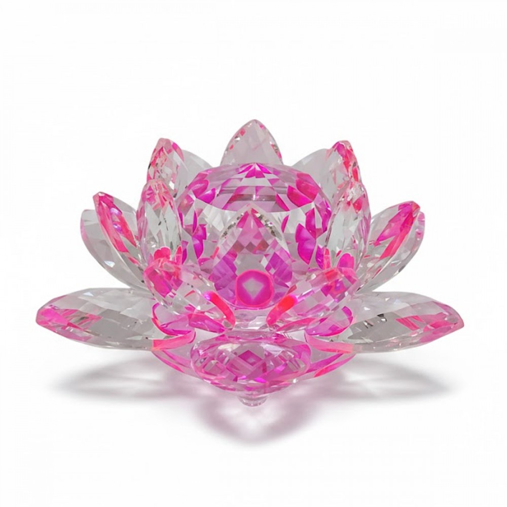 FLOR DE LÓTUS DECORATIVA EM VIDRO 13CM REF: AP7814T-60