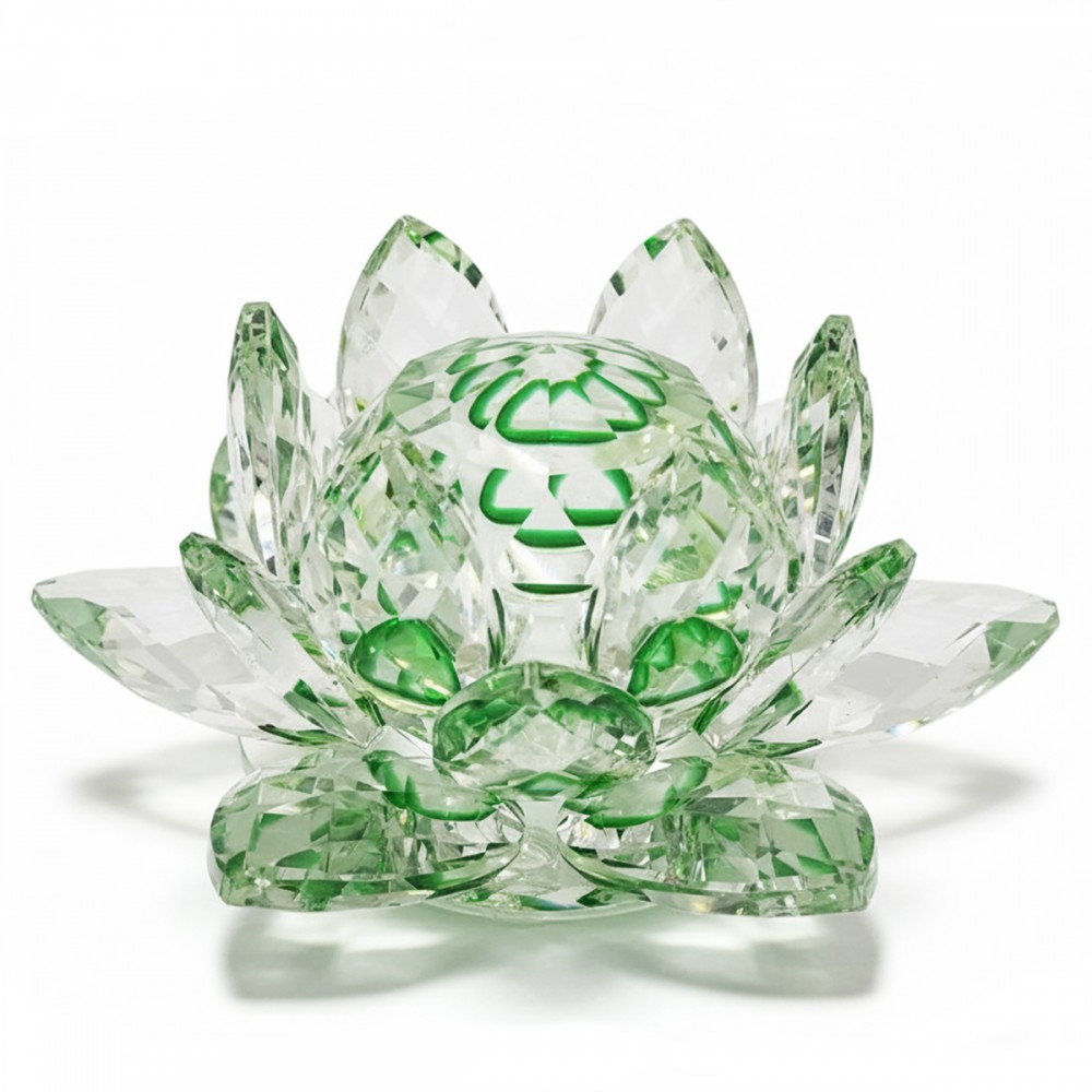 FLOR DE LÓTUS DECORATIVA EM VIDRO 13CM REF: AP7814T-60