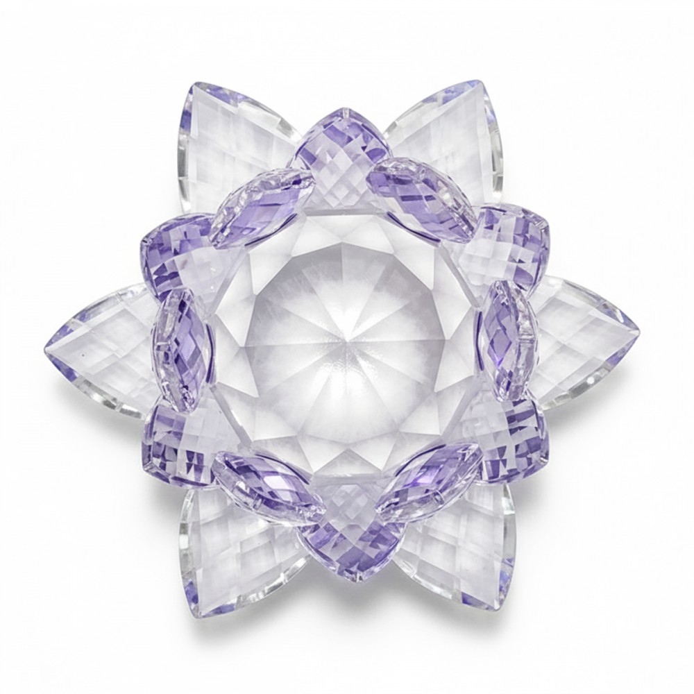 FLOR DE LÓTUS DECORATIVA EM VIDRO 18CM REF: AP7814T-80