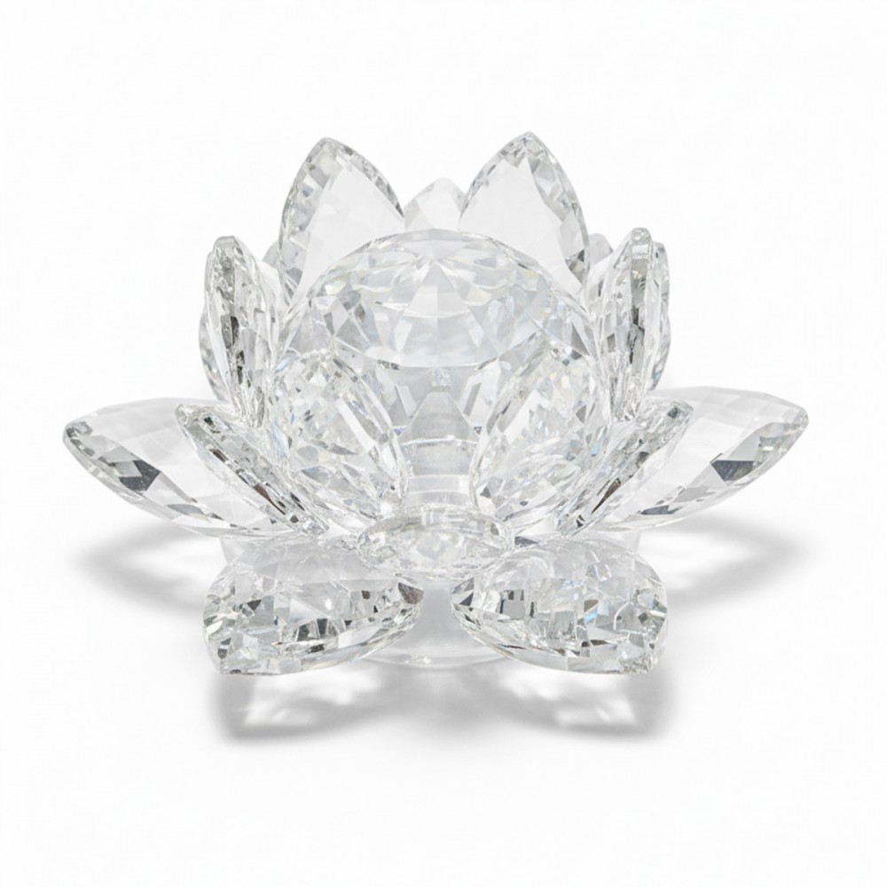 FLOR DE LÓTUS DECORATIVA EM VIDRO 20CM REF: AP7814T-100