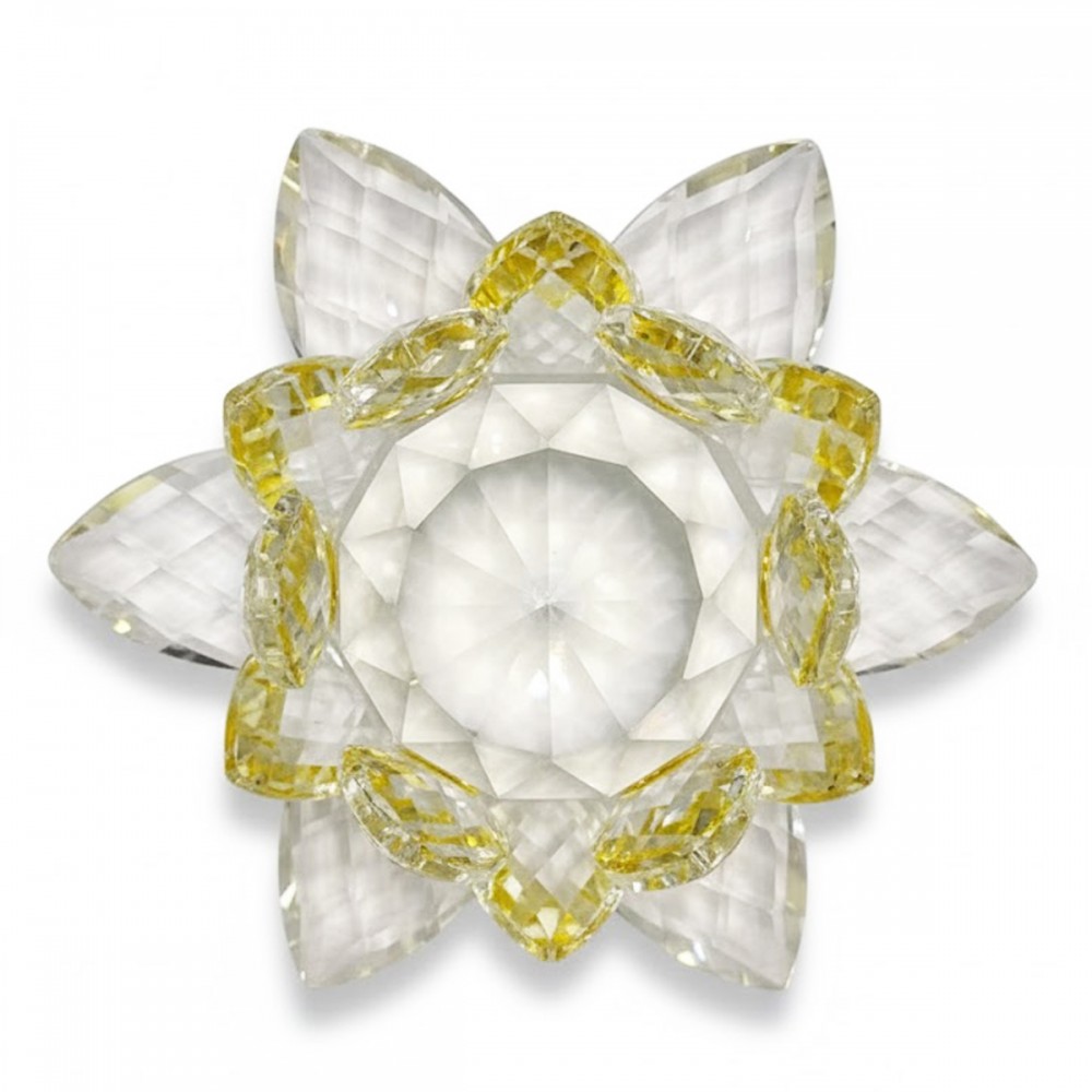 FLOR DE LÓTUS DECORATIVA EM VIDRO 20CM REF: AP7814T-100