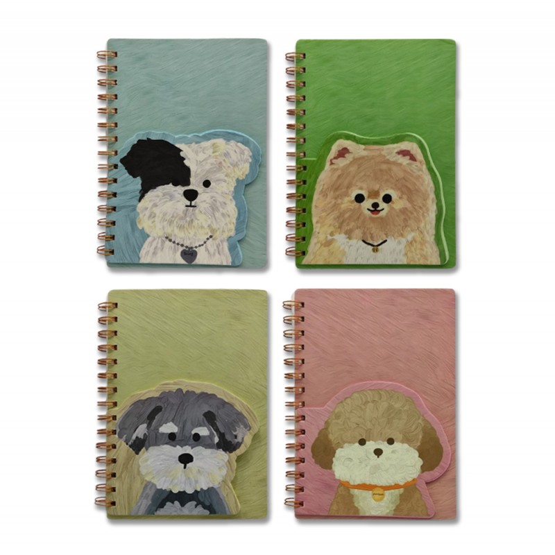 CADERNO PERMANENTE A5 MODELO CACHORRO COM 80 FOLHAS REF: AP83-1610