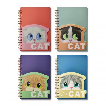 CADERNO PERMANENTE A5 MODELO GATO COM 80 FOLHAS REF: AP83-1740