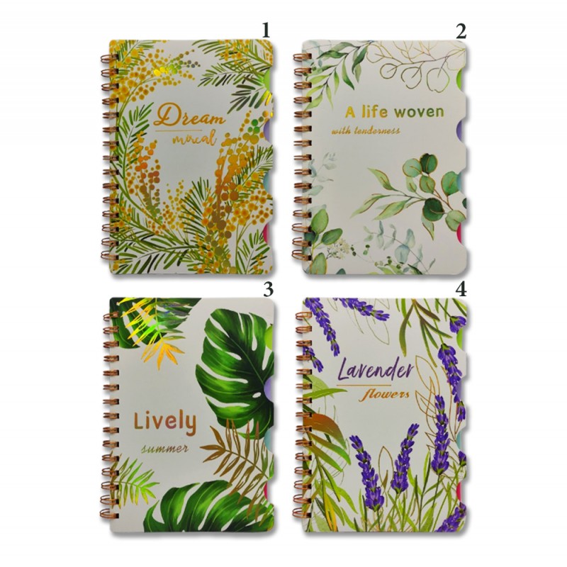 CADERNO PERMANENTE A5 MODELO PLANTAS COM 80 FOLHAS REF: AP83-2025