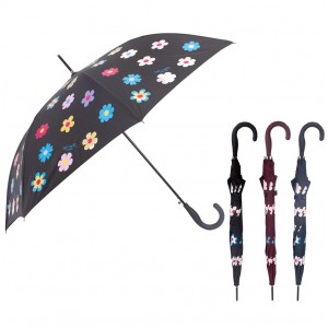 GUARDA CHUVA LONGO MUDA DE COR MODELO FLORES 60CM REF: APRST1811 GUARDA CHUVA LONGO MUDA DE COR MODELO FLORES 60CM REF: APRST1811