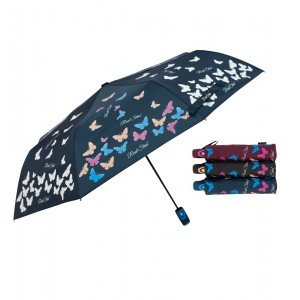 GUARDA CHUVA DOBRÁVEL MUDA DE COR MODELO BORBOLETAS REF: AP3810A GUARDA CHUVA DOBRÁVEL MUDA DE COR MODELO BORBOLETAS REF: AP3810A