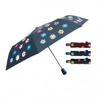 GUARDA CHUVA DOBRÁVEL MUDA DE COR MODELO FLORES REF: AP3811A