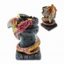 CASTIÇAL MODELO TORRE COM DRAGÃO EM RESINA REF: AP6652ST