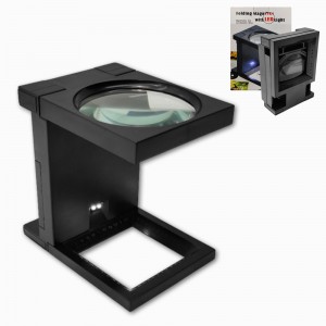 LUPA DOBRÁVEL DE MESA EM PLÁSTICO E VIDRO REF: MG14115-A