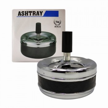 CINZEIRO REDONDO DE MESA EM METAL PRETO TEXTURIZADO REF: APBK6003-C1 CINZEIRO REDONDO DE MESA EM METAL PRETO TEXTURIZADO REF: APBK6003-C1