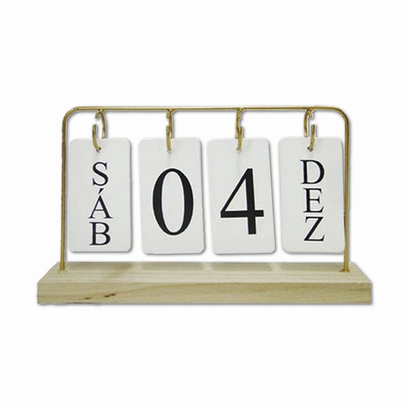 CALENDÁRIO DECORATIVO COM ARGOLAS EM MADEIRA REF: AP6818-54G