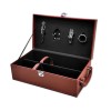 KIT ACESSÓRIOS PARA VINHO COM MALETA " 2 GARRAFAS " REF: SXP539-1B