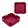 CINZEIRO DE MESA QUADRADO EM SILICONE COR MARROM REF: PPS040-B