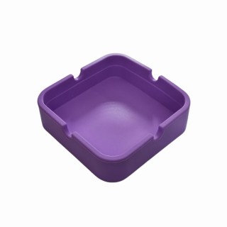 CINZEIRO DE MESA QUADRADO EM SILICONE COR ROXO REF: PPS040-D