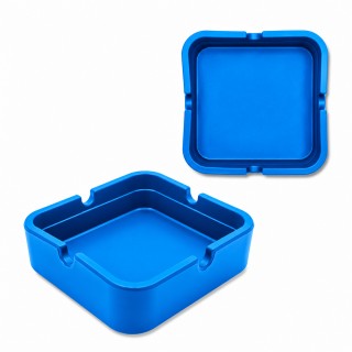CINZEIRO DE MESA QUADRADO EM SILICONE COR AZUL REF: PPS040-G