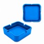 CINZEIRO DE MESA QUADRADO EM SILICONE COR AZUL REF: PPS040-G
