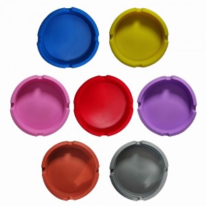 CINZEIRO DE MESA REDONDO EM SILICONE COR MARROM REF: PPS042-B CINZEIRO DE MESA REDONDO EM SILICONE COR MARROM REF: PPS042-B