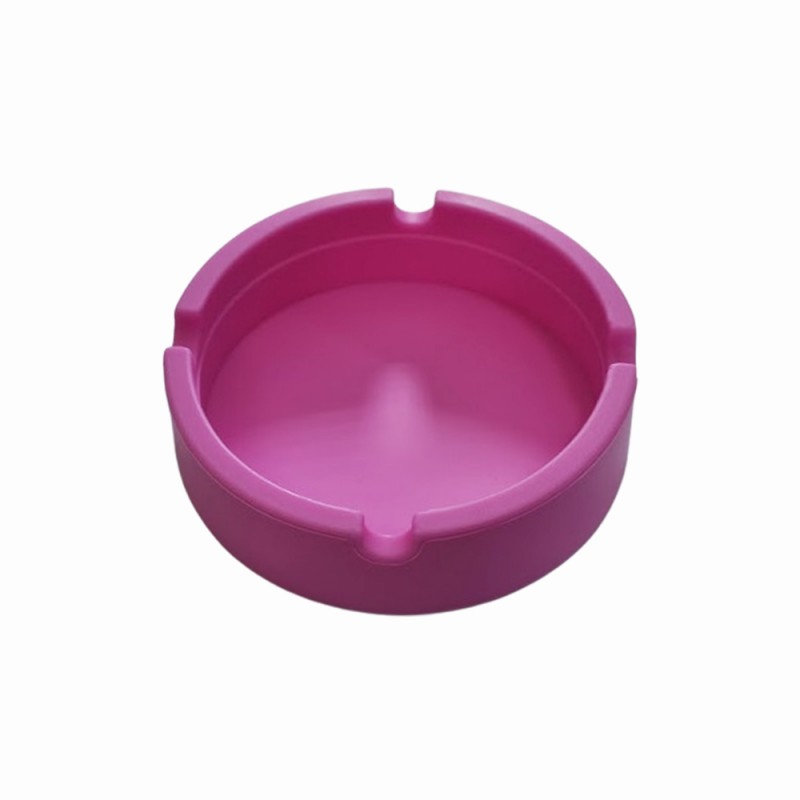 CINZEIRO DE MESA REDONDO EM SILICONE COR ROSA REF: PPS042-C