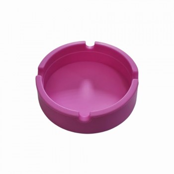 CINZEIRO DE MESA REDONDO EM SILICONE COR ROSA REF: PPS042-C