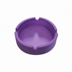 CINZEIRO DE MESA REDONDO EM SILICONE COR ROXO REF: PPS042-D