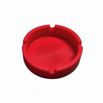 CINZEIRO DE MESA REDONDO EM SILICONE COR VERMELHO REF: PPS042-E