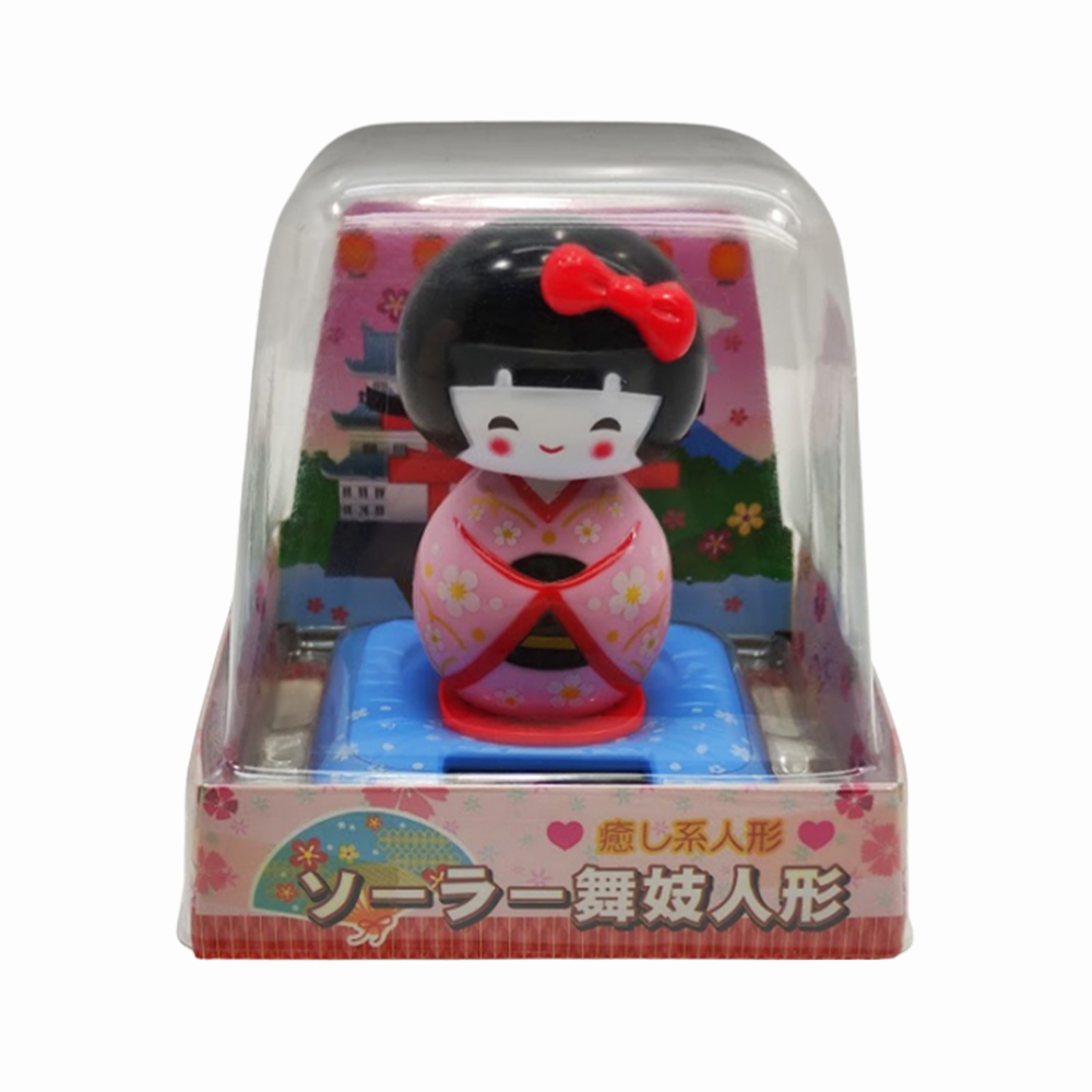 ENFEITE BONECA SOLAR MODELO KOKESHI EM PLÁSTICO REF: AP7325-1