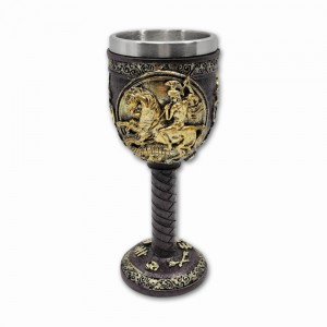 TAÇA MEDIEVAL MODELO SÃO JORGE EM RESINA 180ML REF: AP220101A TAÇA MEDIEVAL MODELO SÃO JORGE EM RESINA 180ML REF: AP220101A