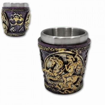 COPO SHOT MEDIEVAL MODELO SÃO JORGE EM RESINA 50ML REF: X023C COPO SHOT MEDIEVAL MODELO SÃO JORGE EM RESINA 50ML REF: X023C