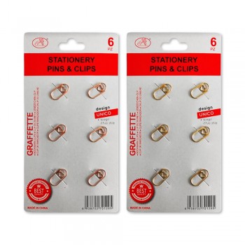 KIT CLIPS COM 6 UNIDADES 20MM EM METAL REF: AP4649 KIT CLIPS COM 6 UNIDADES 20MM EM METAL REF: AP4649