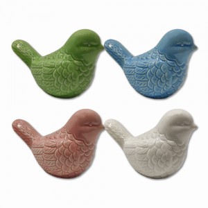 ENFEITE DECORATIVO MODELO PÁSSARO EM CERÂMICA REF: AP8037