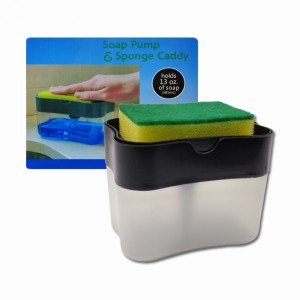 PORTA ESPONJA COM DISPENSER DE DETERGENTE EM PLÁSTICO REF: AP35952-SP