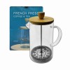 CAFETEIRA PRENSA FRANCESA EM VIDRO E BAMBU 800ML  REF: APXC-FB013