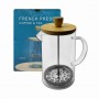 CAFETEIRA PRENSA FRANCESA EM VIDRO E BAMBU 800ML  REF: APXC-FB013