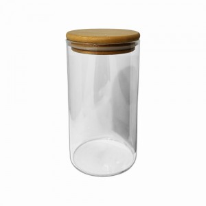 POTE DE VIDRO COM TAMPA EM BAMBU 450ML REF: APP8512 POTE DE VIDRO COM TAMPA EM BAMBU 450ML REF: APP8512