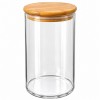 POTE DE VIDRO COM TAMPA DE BAMBU 550ML REF: APP1010 POTE DE VIDRO COM TAMPA DE BAMBU 550ML REF: APP1010